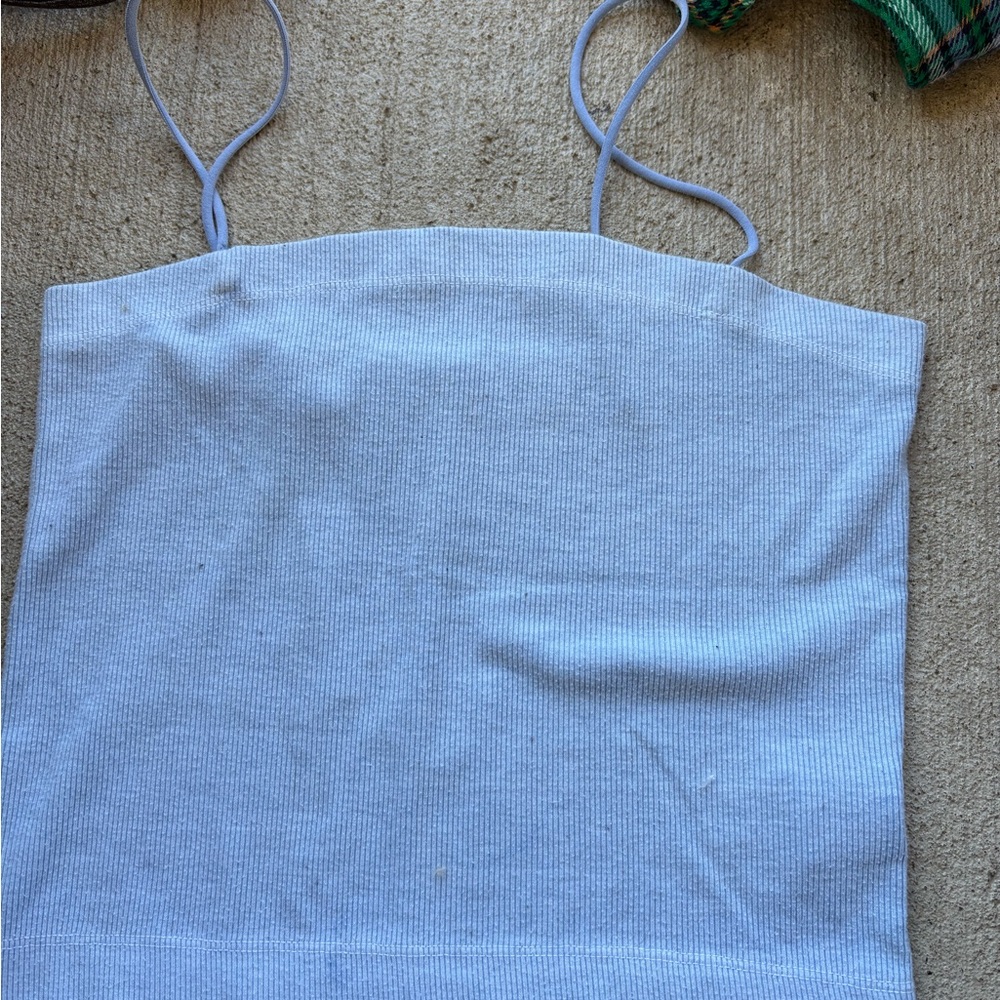 American Eagle Outfitters Sky Blue Ribbed Top